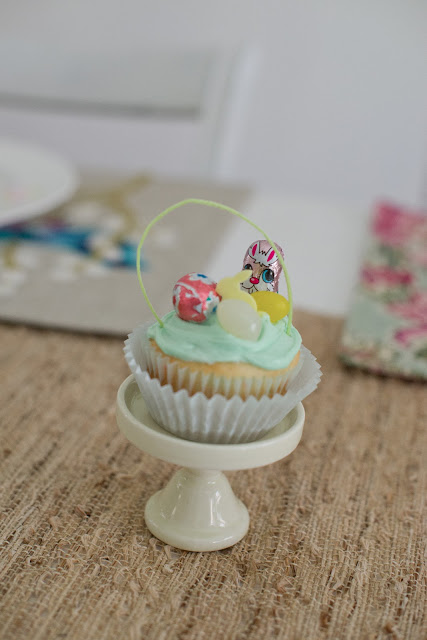Easter basket cupcake