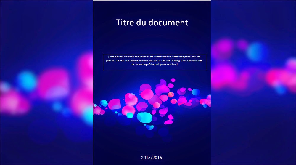 Modele page de garde pour un rapport de stage ~ StagePFE