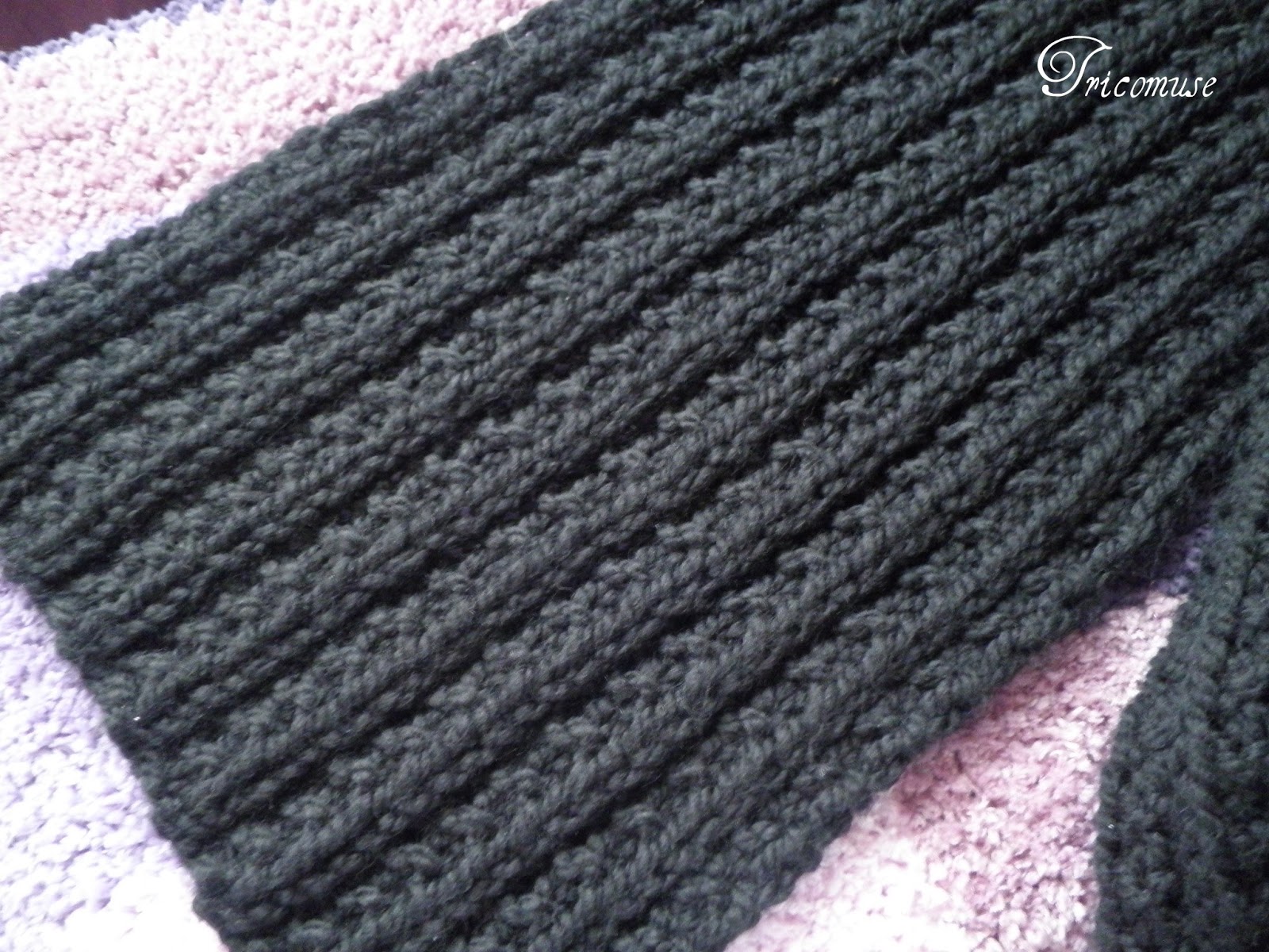 tricoter une echarpe aiguille 7