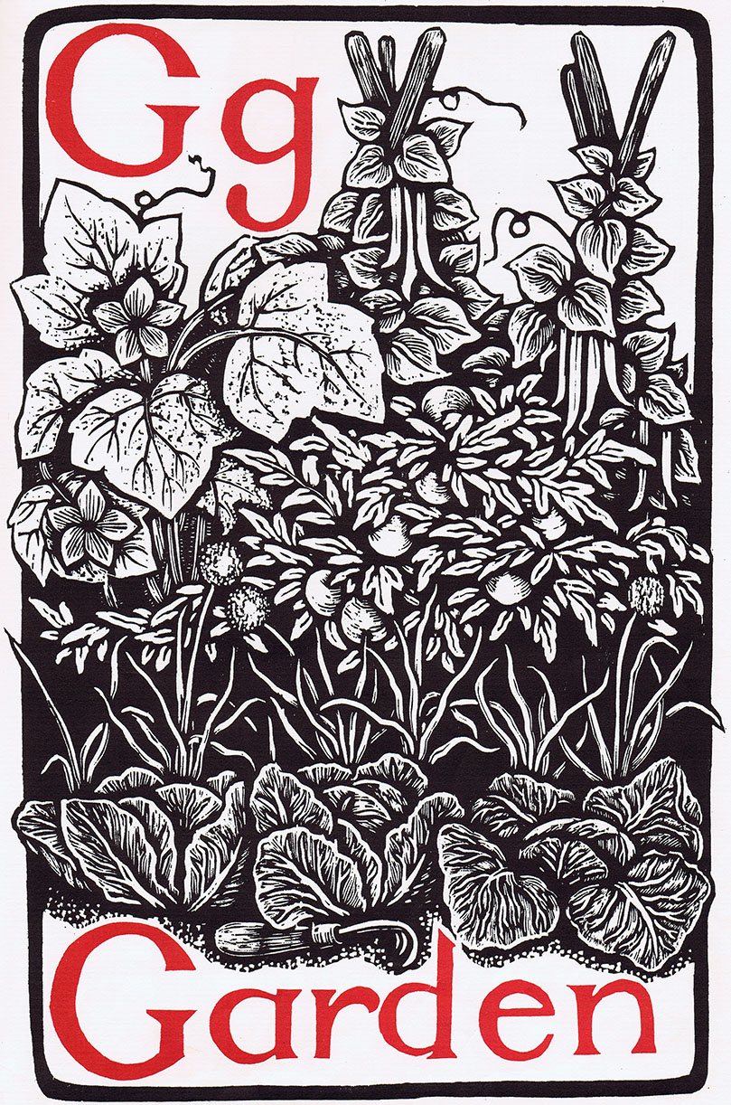 Black and White: G is for Garden