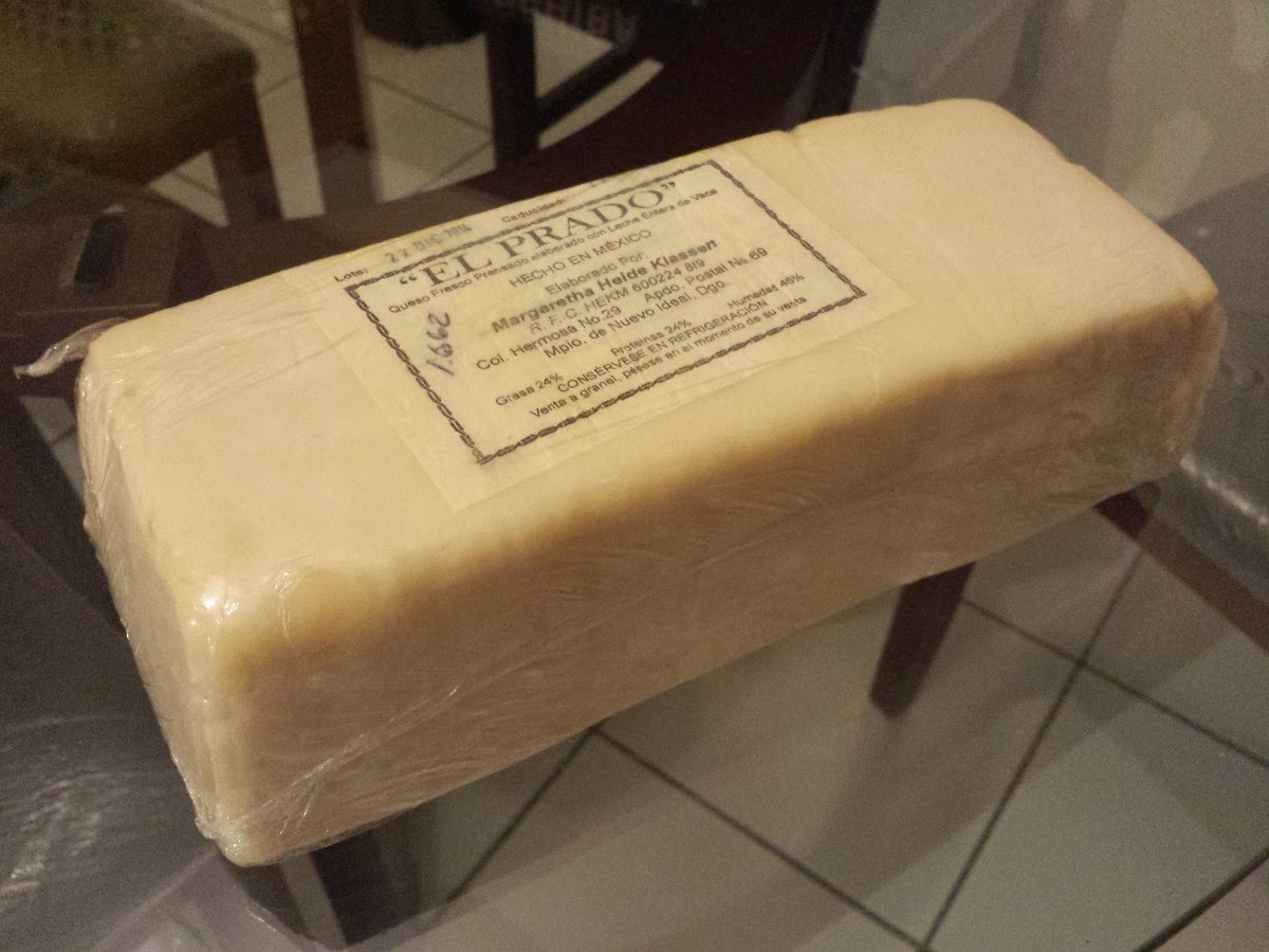 Nuestros Quesos EL PRADO...MENONITA O CHIHUAHUA O CHESTER...QUERÉTARO...MÉXICO