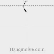 Bước 2: Gấp cạnh trên tờ giấy ra phía mặt sau. Bước 2: Gấp cạnh trên tờ giấy ra phía mặt sau.