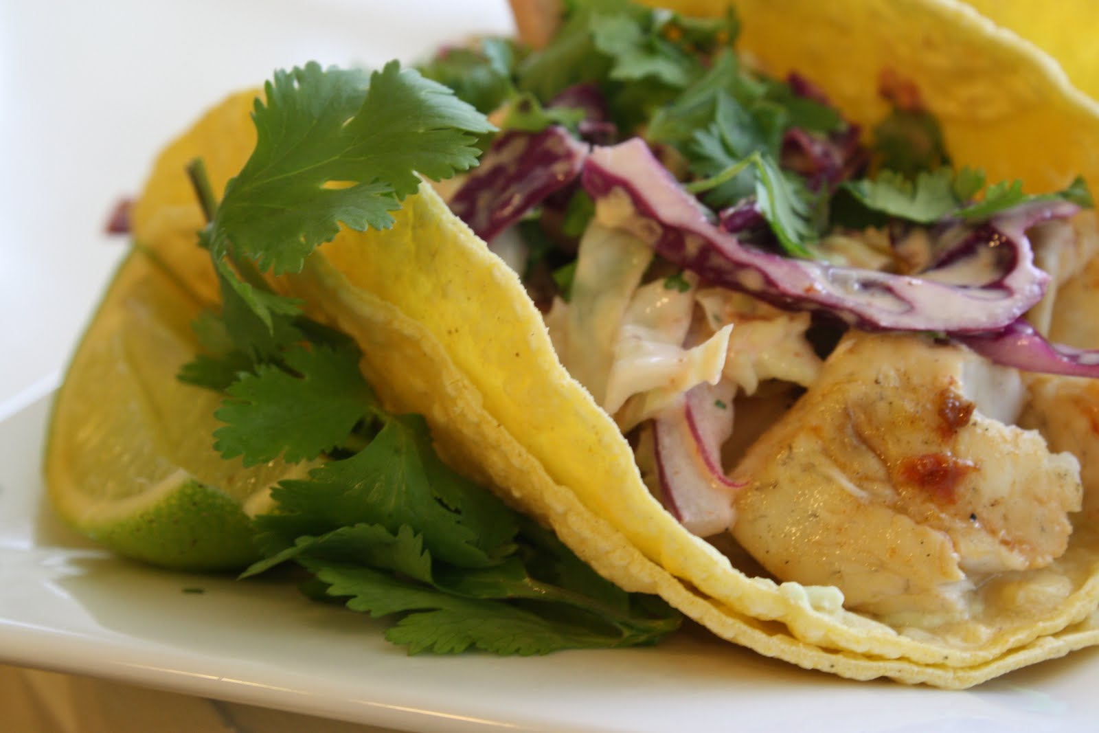 Gourmet Spicy Fish Tacos with Southwest Slaw