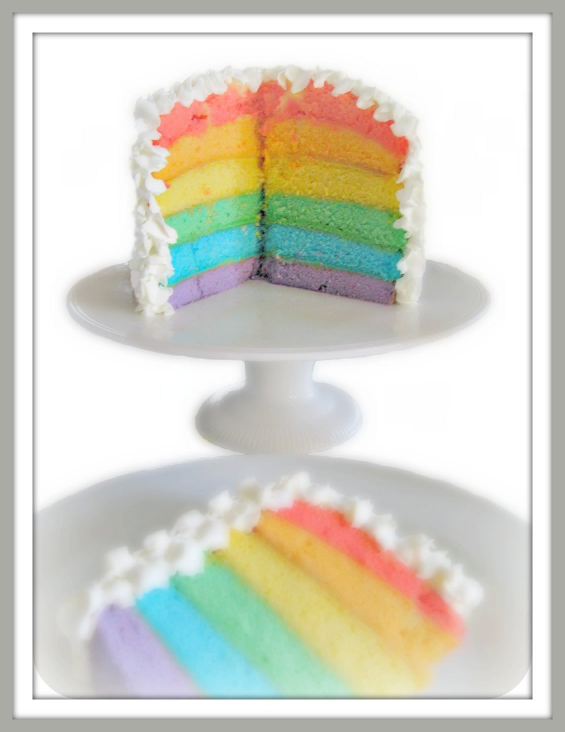 Pinks &amp; Needles Rainbow Layer Cake Recipe