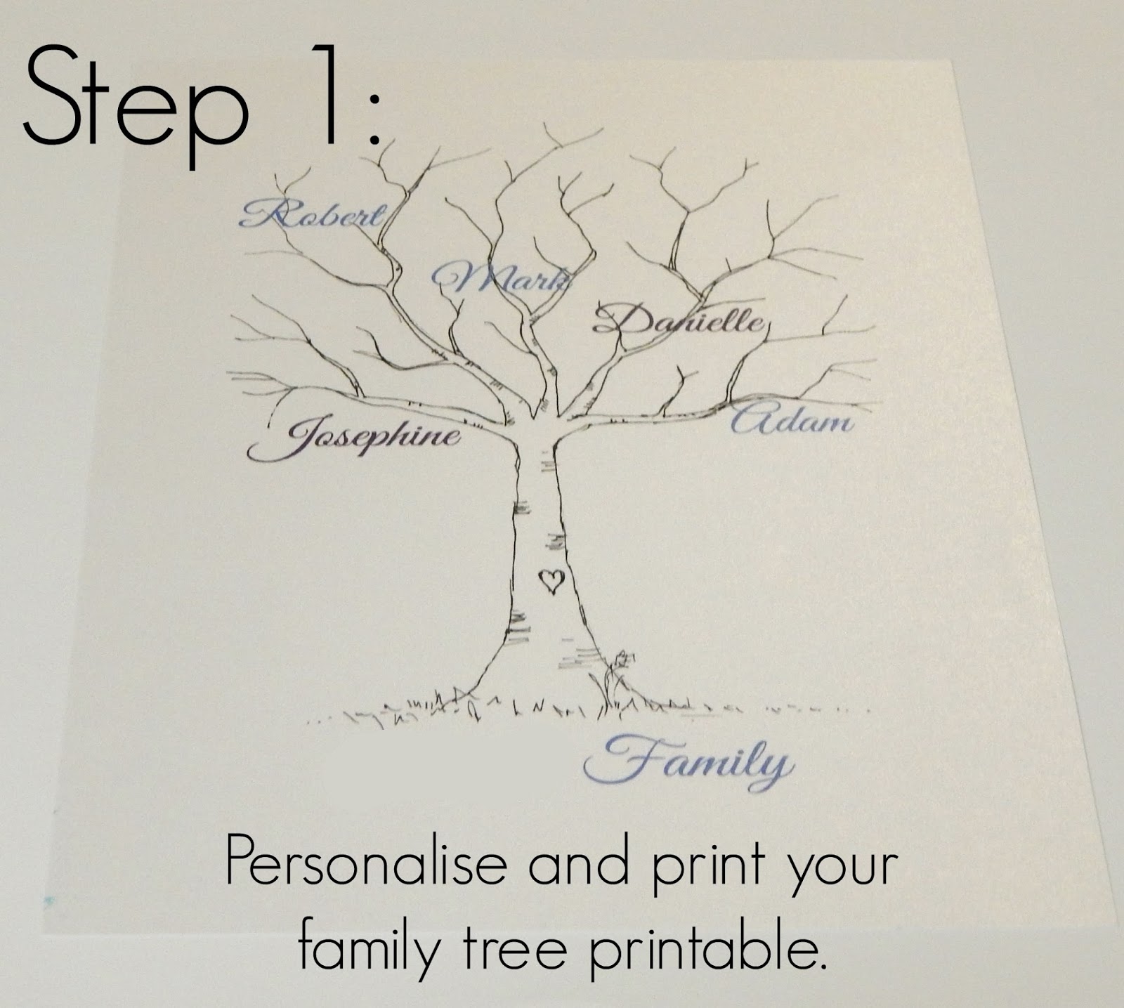 Diy Family Tree Template Fingerprint tree template