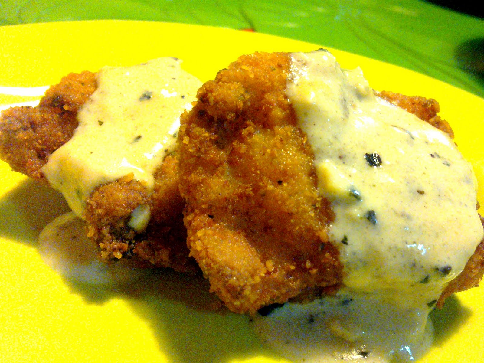 Tummy Tambay DeepFried Cream Dory with White Pesto Cream Sauce