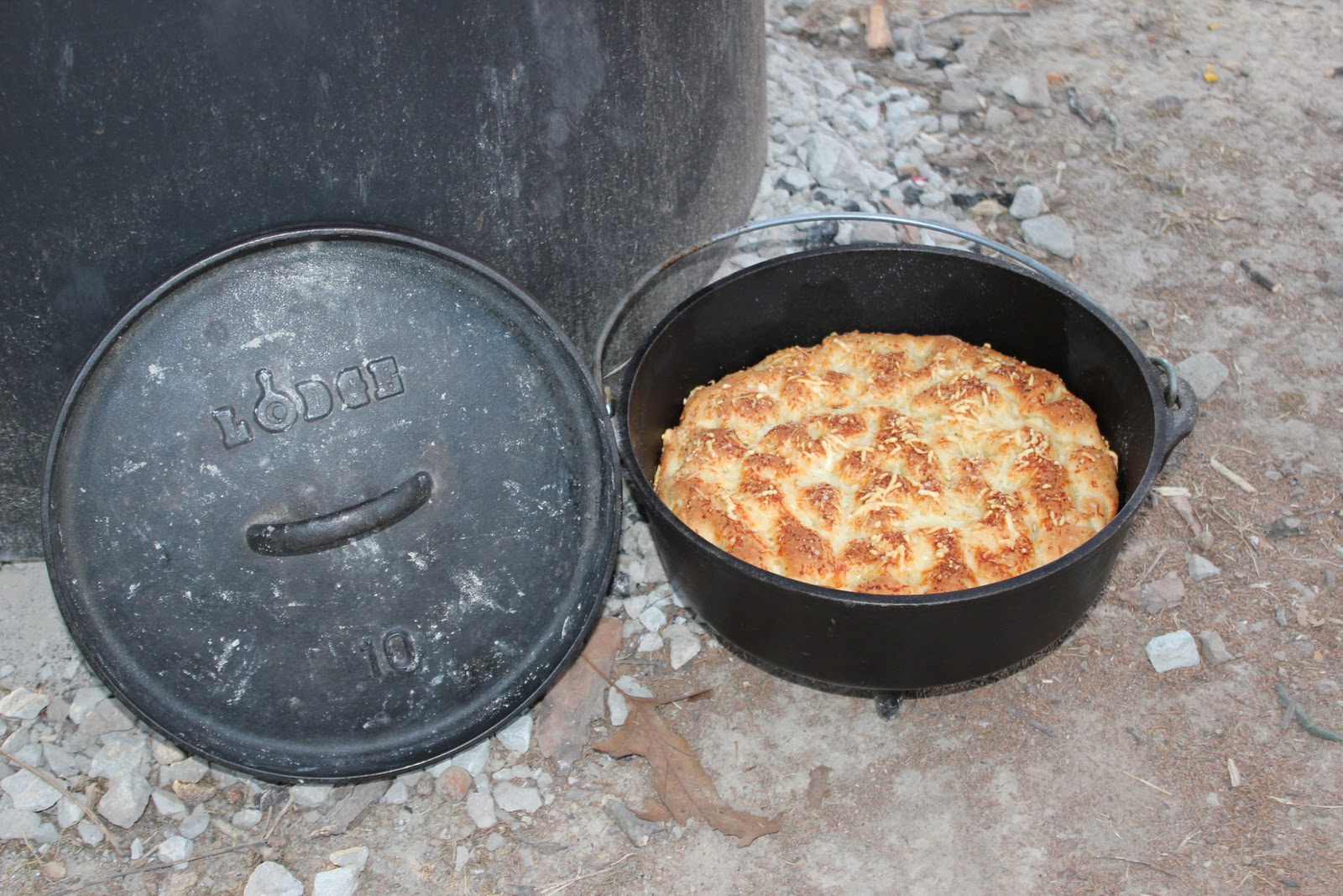 Matt and Erin's Dutch Oven Experiments Italian Night Focaccia Bread