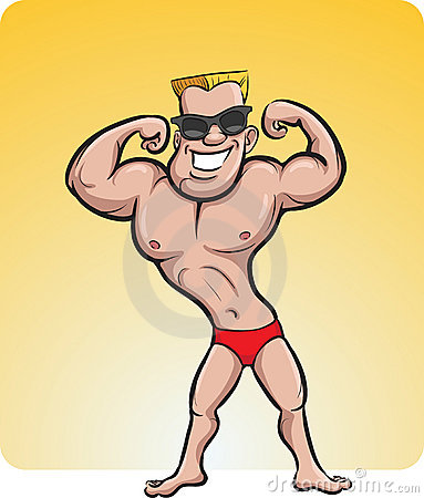 Cartoon Muscle People