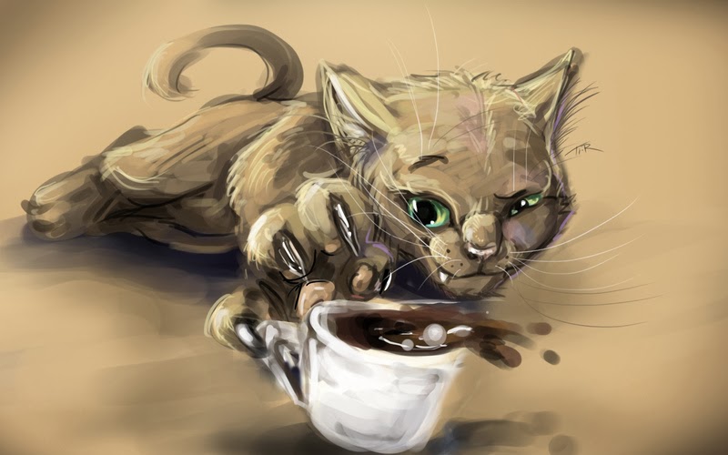 картинки кот с кофе онлайн картинки кот с кофе