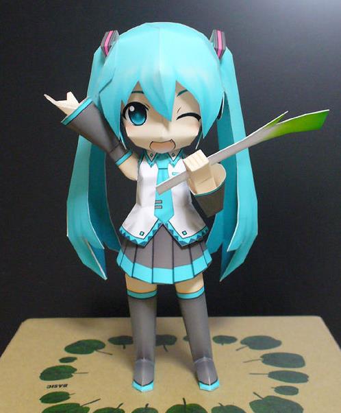japanische len papier papermau vocaloid hatsune miku paper doll in chibi japanische len papier papermau vocaloid hatsune miku paper doll in chibi