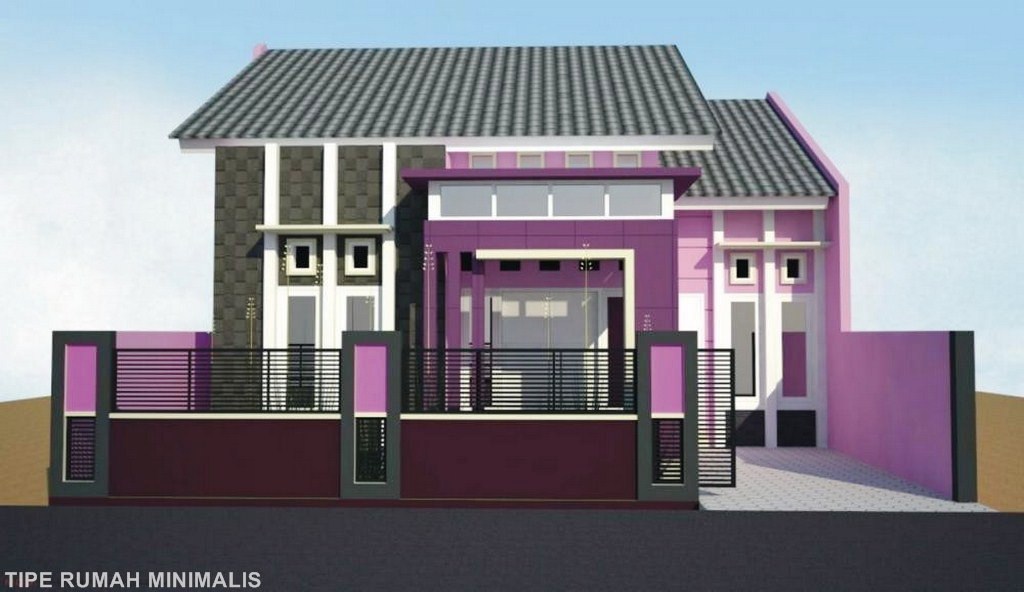 home design interior singapore: Rumah 1 Lantai Dengan Garasi Warna Cat