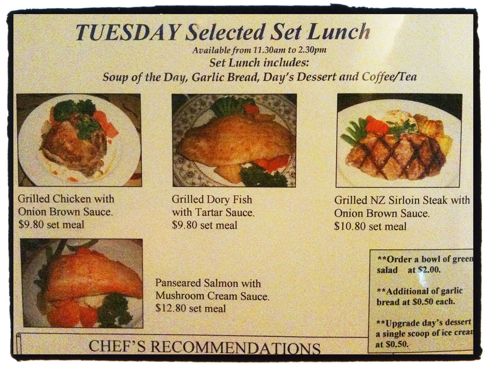 Moments to Treasure & Reflect Lunch at Mariners Corner (Western)