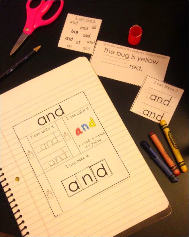 http://www.teacherspayteachers.com/Product/FREE-Simple-Sight-Words-Interactive-Notebook-Sample-1488050