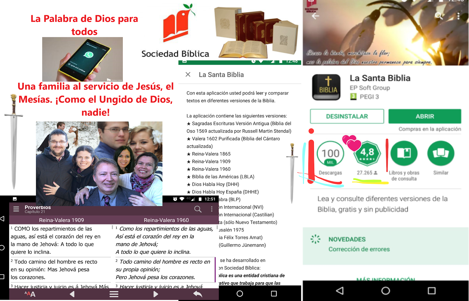Una Biblia Digital de bendición (app). Haz 'clik' en la imagen.