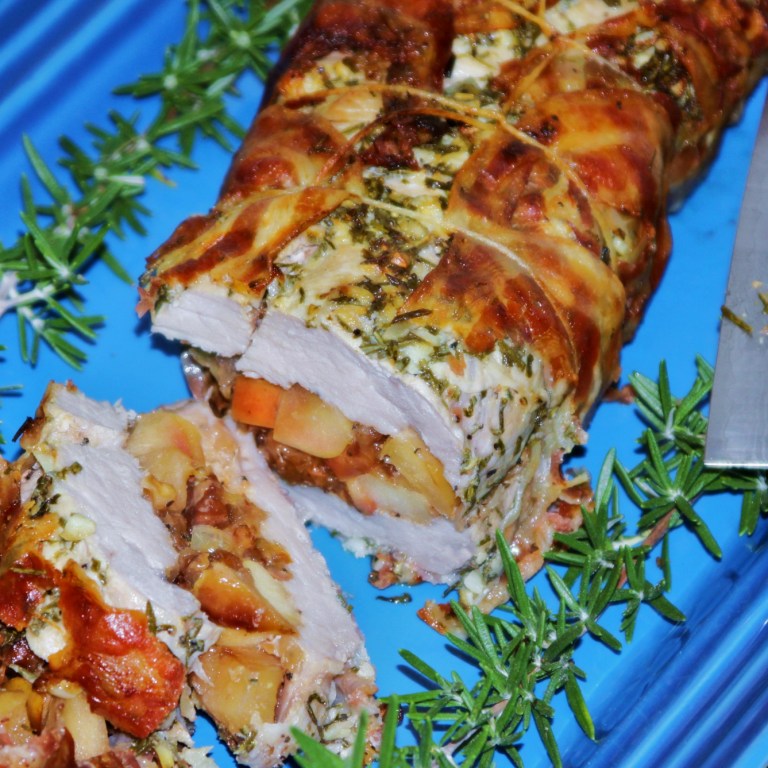 Menu Musings of a Modern American Mom Pancetta Wrapped Stuffed Pork