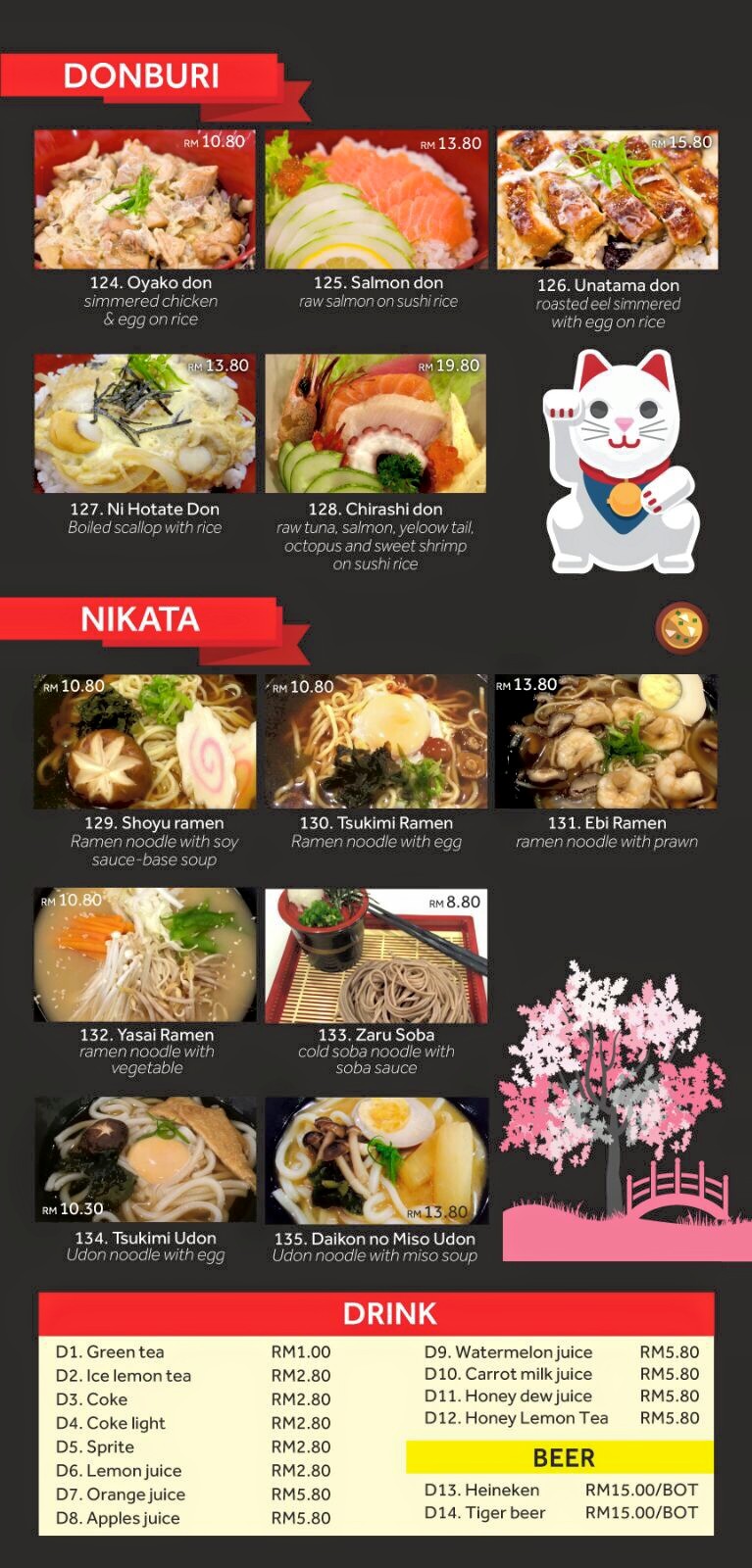 Marina Cafe Sushi Menu Marina Cafe Sushi Menu