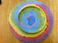 tie dye pottery painting