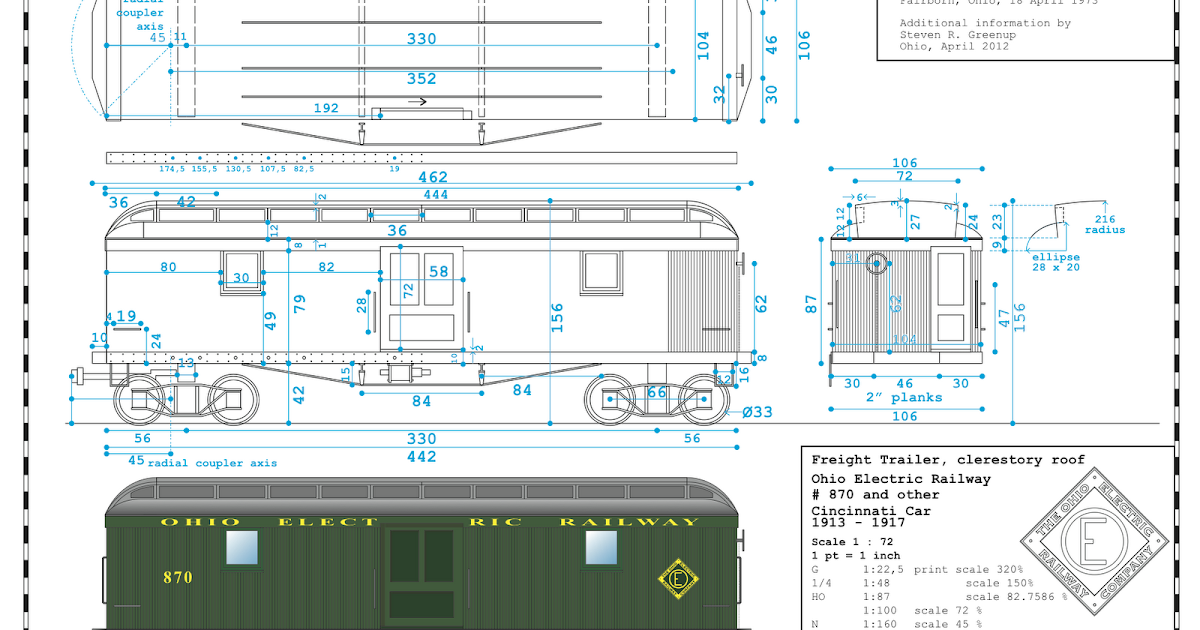 INTERURBAN RAILWAYS: Ohio Electric Box Car diagram