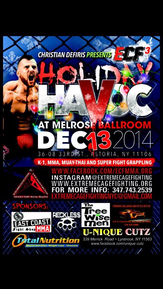 The MMA Journalist ECF Holiday Havoc Poster
