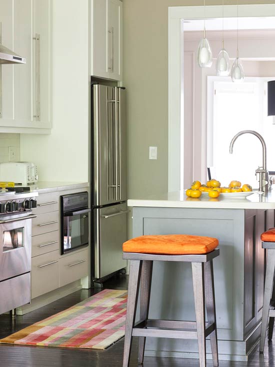 New Home Interior Design: Green Kitchen Design Ideas