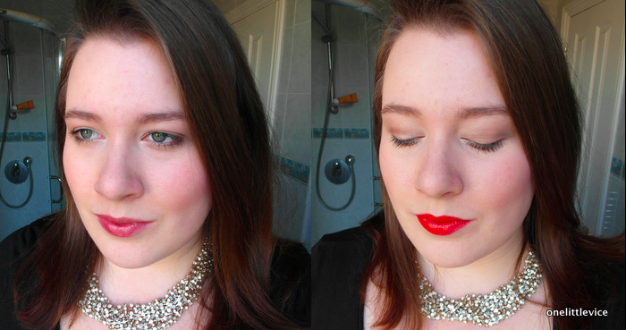 Wild About Beauty Nutrilips Balm Hannah and Lipstick Cherrie Review One Little Vice Beauty Blog: Wild About Beauty Lipstick Cherrie Nutrilips Balm Hannah