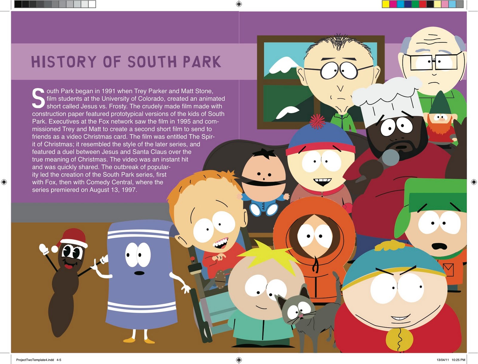 Gabby's Digital Media Blog: South Park Print Booklet Layout