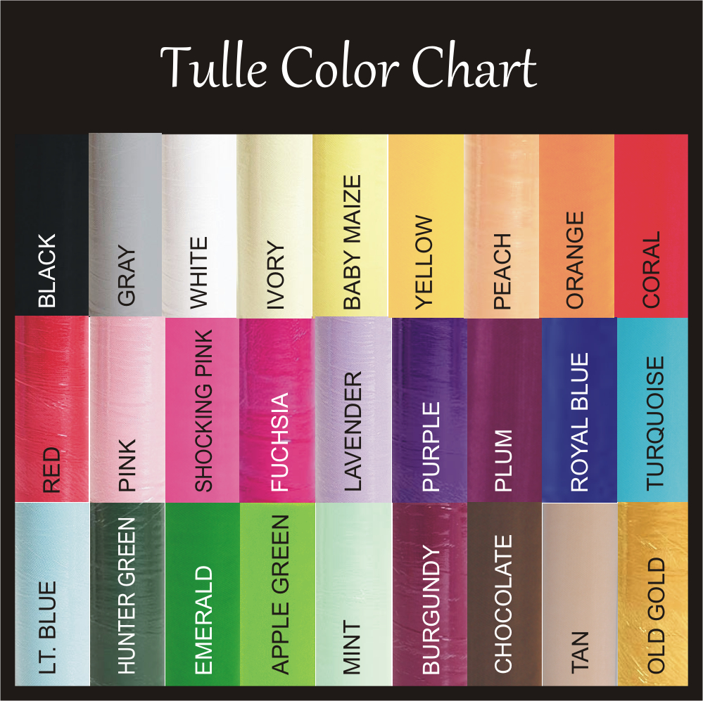 Tulle Color Chart