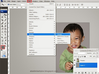 Render Clouds Cara Edit Foto Seperti Photo Studio Dengan Photoshop