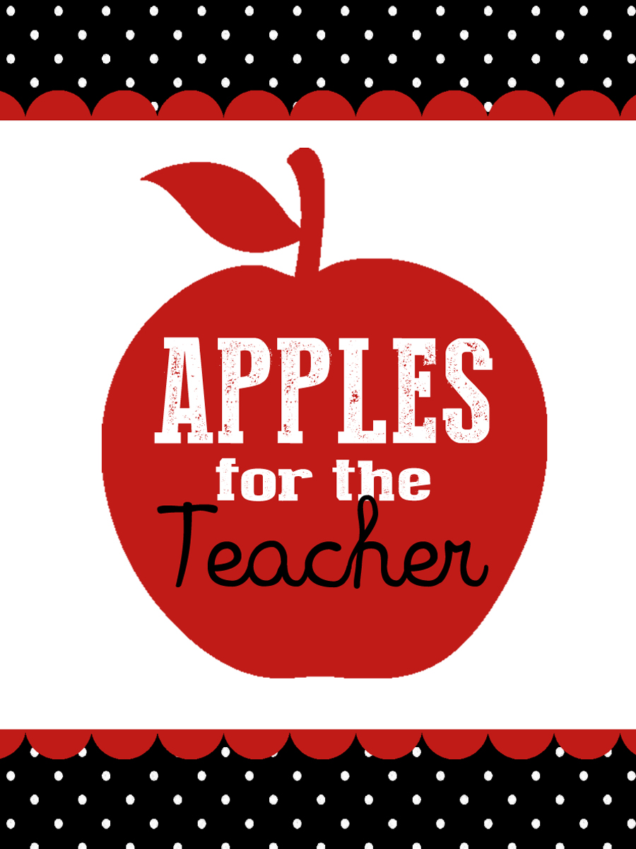 Apples for the Teacher Gift Basket Tag My Sister's Suitcase