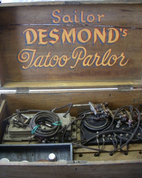 tattoo parlor sailor diego san desmond handles ends inches both metal wood