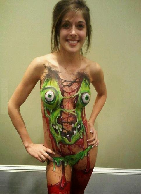 LOL Happens » Zombie Girl Body Paint