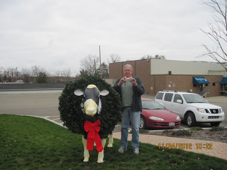 The blog cam guy and a weird cow.