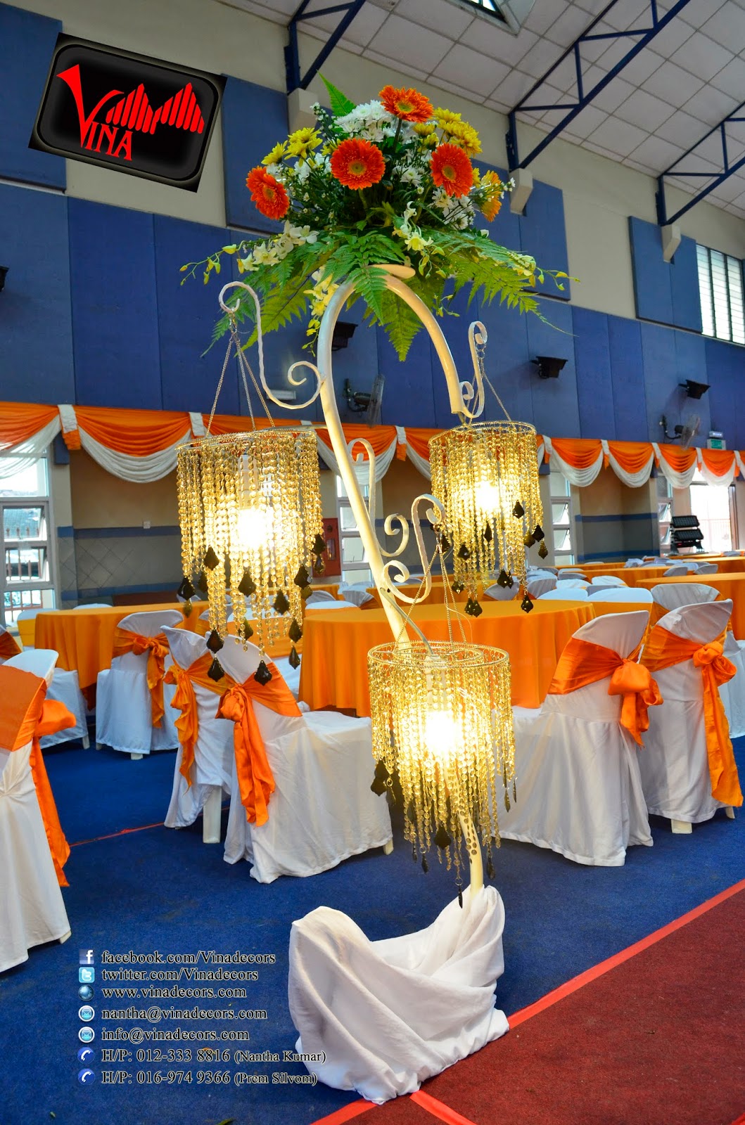 Wedding Dinner Decoration at Dewan Serbaguna Taman Maluri, Jln Wira 1, Kg Pandan, 55100 Kuala Lumpur on 22/03/2014 (Entrance Kolam Setting, Entrance Arch, Crystal Pillars, Main table Setting, Backdrop Setting on the stage and Photography Backdrop) by Vina Canopy & Decor Wedding Dinner Decoration at Dewan Serbaguna Taman Maluri, Jln Wira 1, Kg Pandan, 55100 Kuala Lumpur on 22/03/2014 (Entrance Kolam Setting, Entrance Arch, Crystal Pillars, Main table Setting, Backdrop Setting on the stage and Photography Backdrop) by Vina Canopy & Decor