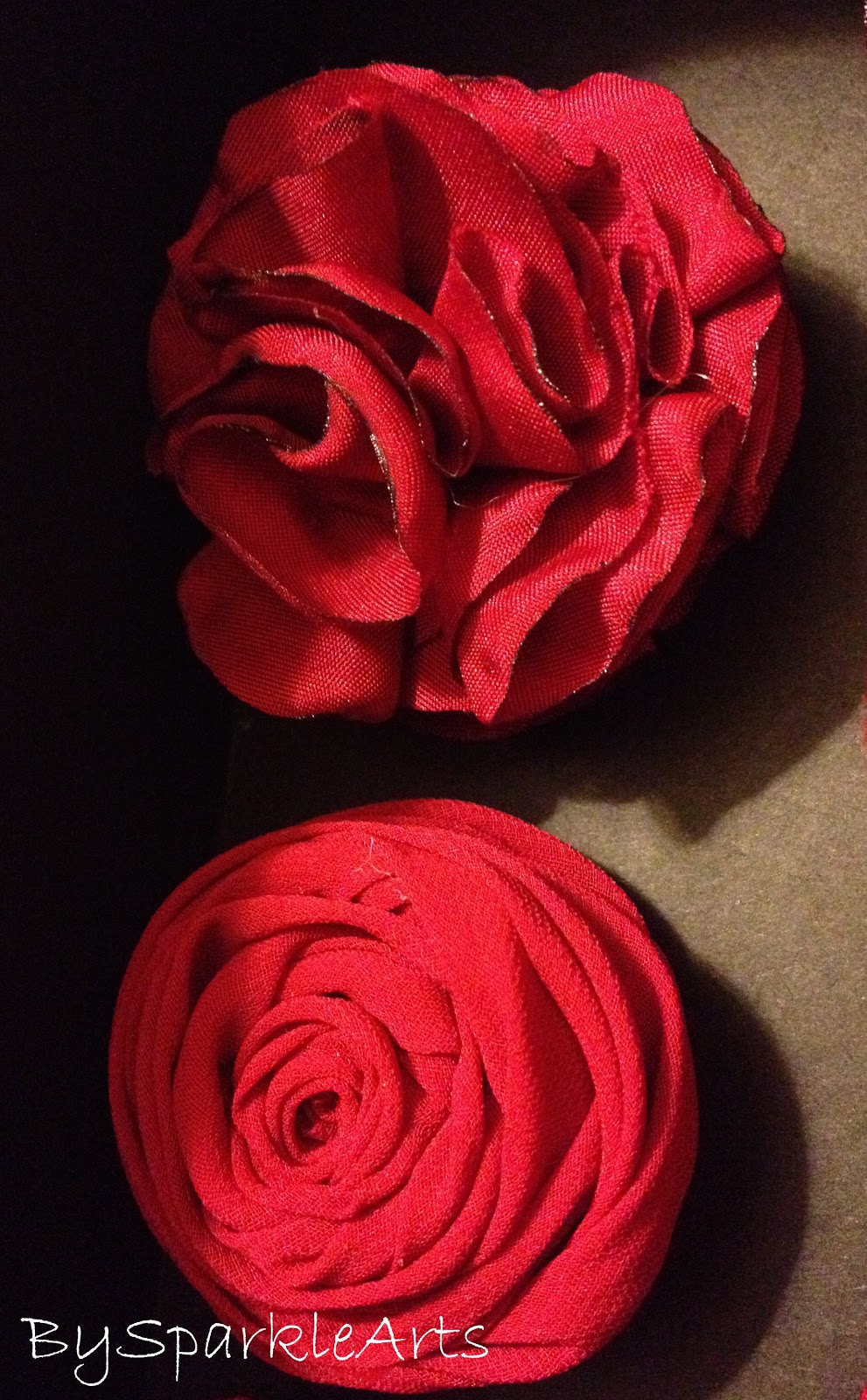 By Sparkle Arts Berry Wedding Fabric Flowers