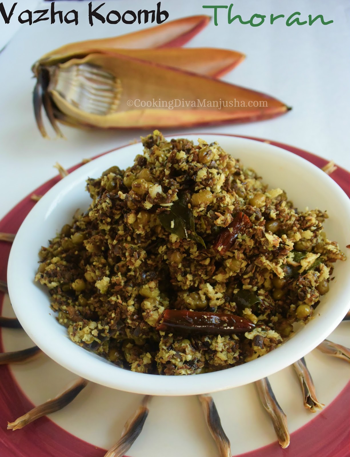 Vazha koombu thoran Banana Blossom thoranBanana Flower stir fry