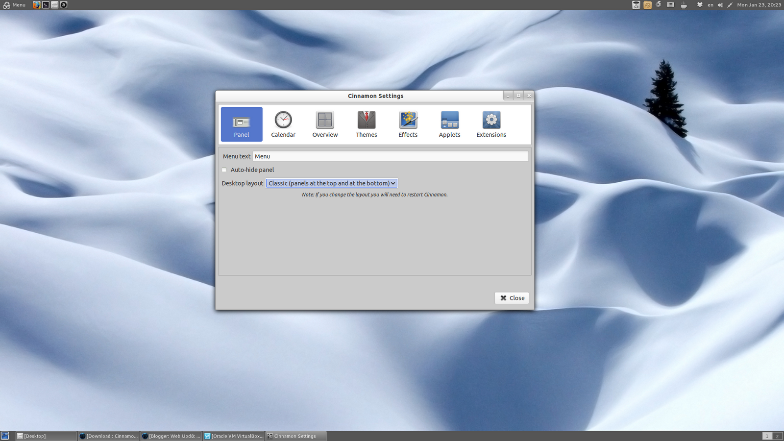 Cinnamon 1.2 Released With Desktop Effects, Multiple Layouts, More