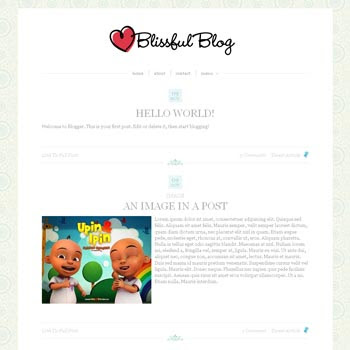 Blissful Blog Blogger Template convert from wordpress theme to blogger. minimalist design blogspot template