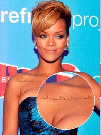 les tatouages de rihanna | celebrities tattoo