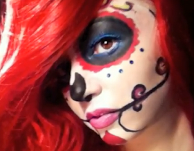 mexican sugar skull makeup style for girls
