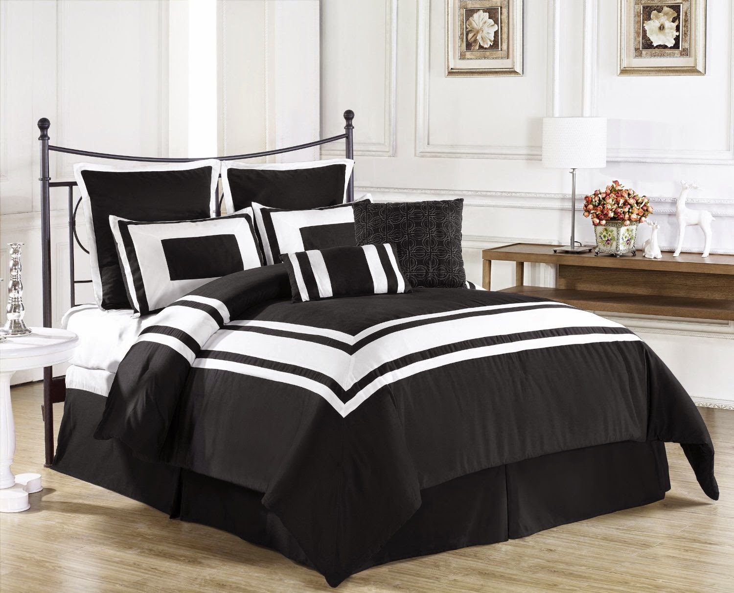 meilleur style de couvres lits noir et blanc