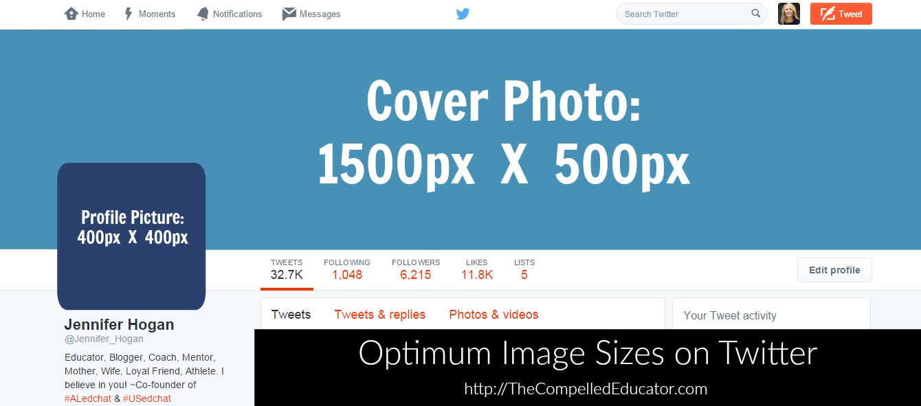 the compelled educator how to create a custom twitter header image twitter header photo size
