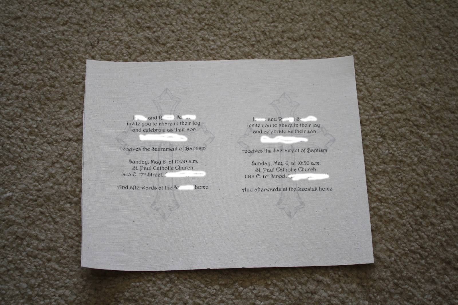 krafting with k DIY Linen Invitation Tutorial