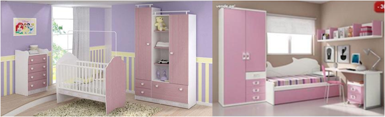 Muebles para habitaciones de niños: muebles cambiadores para bebes. Muebles para habitacion niña
