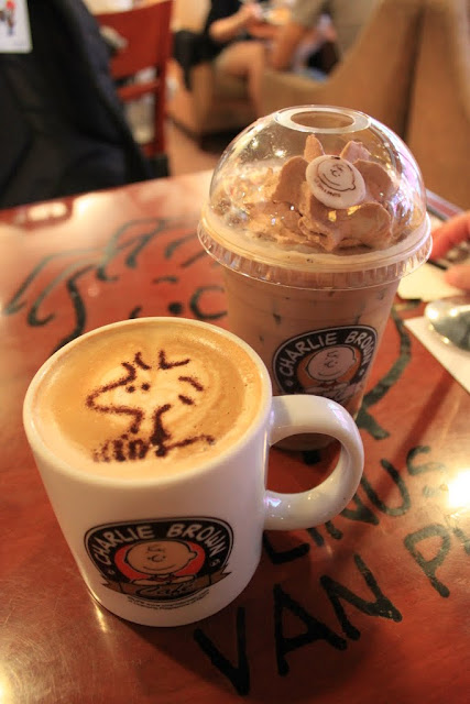 Charlie Mocha (Grande) with a Woodstock's Coffee Art and Iced Coffee at Charlie Brown Cafe at Tsim Sha Tsui in Kowloon, Hong Kong Charlie Mocha (Grande) with a Woodstock's Coffee Art and Iced Coffee at Charlie Brown Cafe at Tsim Sha Tsui in Kowloon, Hong Kong