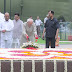 Vice President, Shri Mohd. Hamid Ansari paying floral tributes at the Samadhi of Babu Jagjivan Ram
