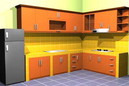 Dapur  on Set Hitam Elegant Bahan Blok Melamin Harga Bersaing Untuk Kitchen Set