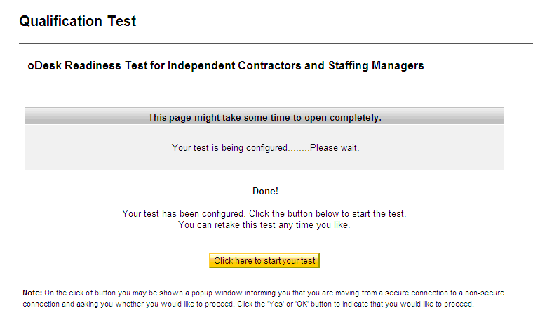 Readyness Test