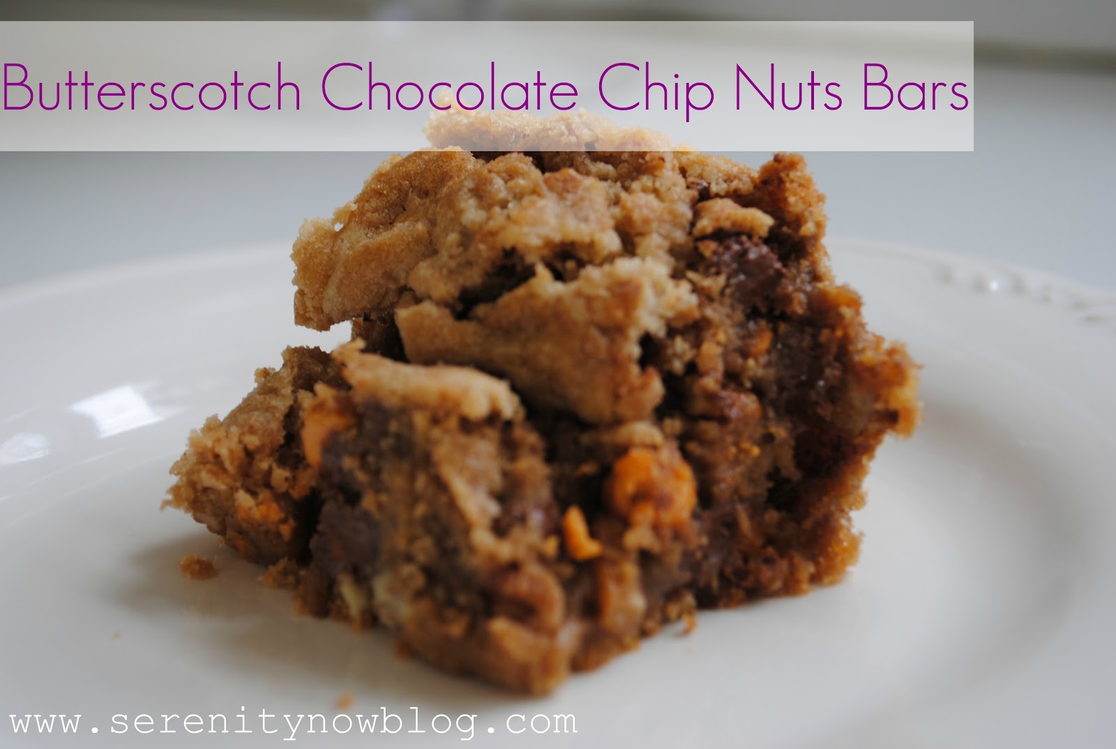 Serenity Now Butterscotch and Chocolate Chip Nut Bars