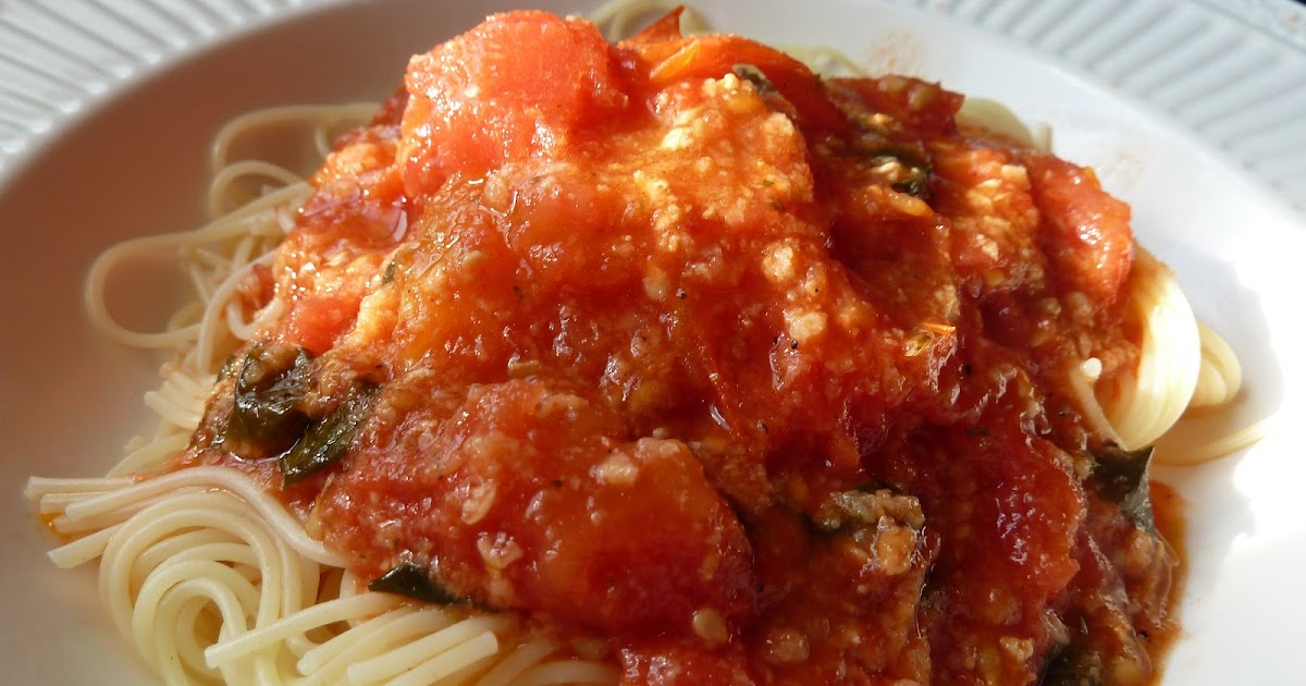 Christine's Kitchen Chronicles Pasta with Grilled Plum Tomato Sauce
