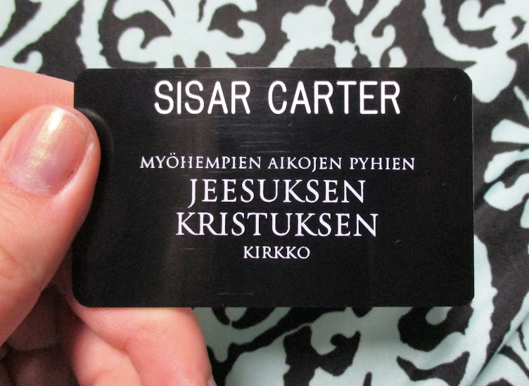 Sister Jessica Carter in Finland